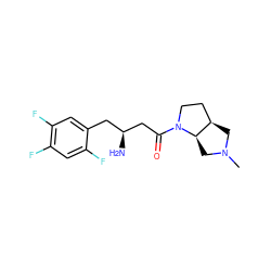 CN1C[C@@H]2CCN(C(=O)C[C@@H](N)Cc3cc(F)c(F)cc3F)[C@@H]2C1 ZINC000169703955