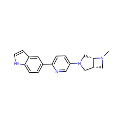 CN1C[C@@H]2CN(c3ccc(-c4ccc5[nH]ccc5c4)nc3)C[C@@H]21 ZINC000036479645