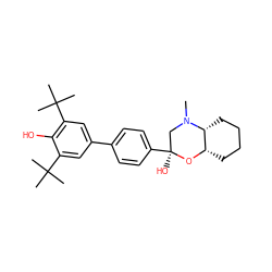 CN1C[C@](O)(c2ccc(-c3cc(C(C)(C)C)c(O)c(C(C)(C)C)c3)cc2)O[C@H]2CCCC[C@H]21 ZINC000095591902