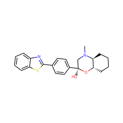 CN1C[C@](O)(c2ccc(-c3nc4ccccc4s3)cc2)O[C@H]2CCCC[C@@H]21 ZINC000040873884