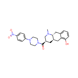 CN1C[C@H](C(=O)N2CCN(c3ccc([N+](=O)[O-])cc3)CC2)C[C@@H]2Cc3c(O)cccc3C[C@H]21 ZINC000028949862