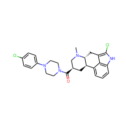 CN1C[C@H](C(=O)N2CCN(c3ccc(Cl)cc3)CC2)C[C@@H]2c3cccc4[nH]c(Cl)c(c34)C[C@H]21 ZINC000029038713