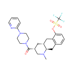 CN1C[C@H](C(=O)N2CCN(c3ccccn3)CC2)C[C@@H]2Cc3c(cccc3OS(=O)(=O)C(F)(F)F)C[C@H]21 ZINC000044093871