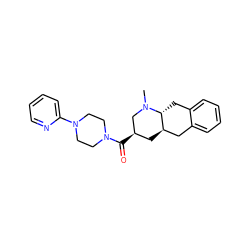 CN1C[C@H](C(=O)N2CCN(c3ccccn3)CC2)C[C@@H]2Cc3ccccc3C[C@H]21 ZINC000028949857