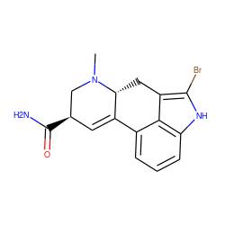 CN1C[C@H](C(N)=O)C=C2c3cccc4[nH]c(Br)c(c34)C[C@H]21 ZINC000027442146