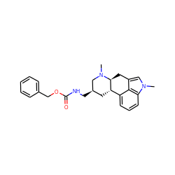 CN1C[C@H](CNC(=O)OCc2ccccc2)C[C@H]2c3cccc4c3c(cn4C)C[C@@H]21 ZINC000007997796