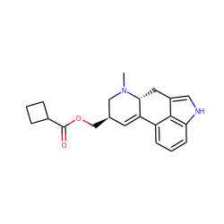 CN1C[C@H](COC(=O)C2CCC2)C=C2c3cccc4[nH]cc(c34)C[C@H]21 ZINC000013793929