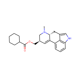 CN1C[C@H](COC(=O)C2CCCCC2)C=C2c3cccc4[nH]cc(c34)C[C@H]21 ZINC000013793941