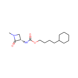 CN1C[C@H](NC(=O)OCCCCC2CCCCC2)C1=O ZINC001772627359