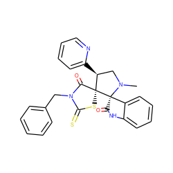 CN1C[C@H](c2ccccn2)[C@@]2(SC(=S)N(Cc3ccccc3)C2=O)[C@@]12C(=O)Nc1ccccc12 ZINC000013146626