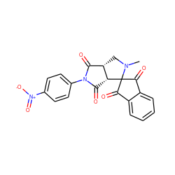 CN1C[C@H]2C(=O)N(c3ccc([N+](=O)[O-])cc3)C(=O)[C@H]2C12C(=O)c1ccccc1C2=O ZINC001772622732