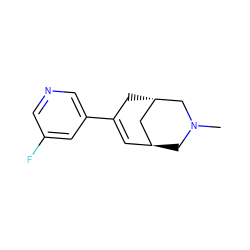 CN1C[C@H]2C=C(c3cncc(F)c3)C[C@@H](C2)C1 ZINC000101577010