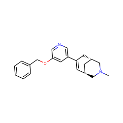 CN1C[C@H]2C=C(c3cncc(OCc4ccccc4)c3)C[C@@H](C2)C1 ZINC000101577069