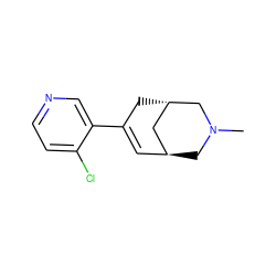 CN1C[C@H]2C=C(c3cnccc3Cl)C[C@@H](C2)C1 ZINC000101576644