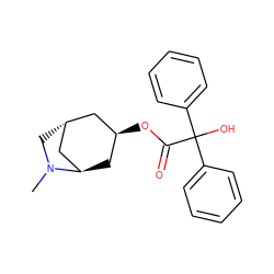 CN1C[C@H]2C[C@H]1C[C@H](OC(=O)C(O)(c1ccccc1)c1ccccc1)C2 ZINC000101271236