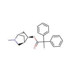 CN1C[C@H]2C[C@H]1C[C@H]2OC(=O)C(C)(c1ccccc1)c1ccccc1 ZINC000100647405