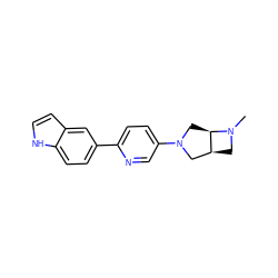 CN1C[C@H]2CN(c3ccc(-c4ccc5[nH]ccc5c4)nc3)C[C@H]21 ZINC000084729402