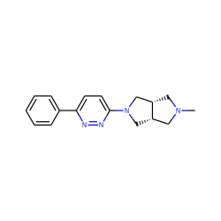 CN1C[C@H]2CN(c3ccc(-c4ccccc4)nn3)C[C@H]2C1 ZINC000038332063