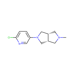 CN1C[C@H]2CN(c3ccc(Cl)nc3)C[C@H]2C1 ZINC000040423939