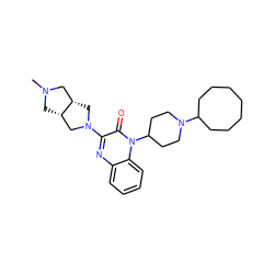 CN1C[C@H]2CN(c3nc4ccccc4n(C4CCN(C5CCCCCCC5)CC4)c3=O)C[C@H]2C1 ZINC000114710513