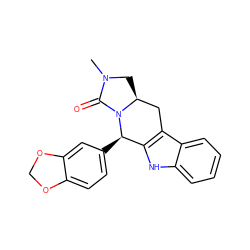 CN1C[C@H]2Cc3c([nH]c4ccccc34)[C@@H](c3ccc4c(c3)OCO4)N2C1=O ZINC000000594620