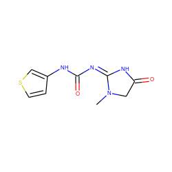 CN1CC(=O)N/C1=N/C(=O)Nc1ccsc1 ZINC000028882900