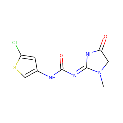 CN1CC(=O)N/C1=N\C(=O)Nc1csc(Cl)c1 ZINC000028882905