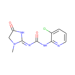 CN1CC(=O)N/C1=N\C(=O)Nc1ncccc1Cl ZINC000028882839