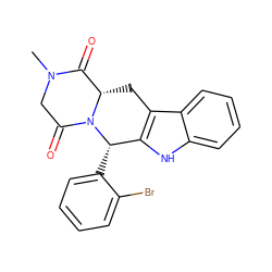 CN1CC(=O)N2[C@@H](Cc3c([nH]c4ccccc34)[C@@H]2c2ccccc2Br)C1=O ZINC000049784591