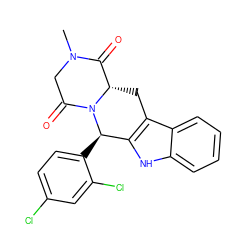 CN1CC(=O)N2[C@@H](Cc3c([nH]c4ccccc34)[C@H]2c2ccc(Cl)cc2Cl)C1=O ZINC000066104175