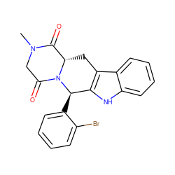 CN1CC(=O)N2[C@@H](Cc3c([nH]c4ccccc34)[C@H]2c2ccccc2Br)C1=O ZINC000049784592