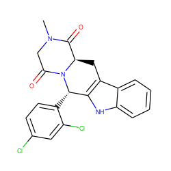 CN1CC(=O)N2[C@@H](c3ccc(Cl)cc3Cl)c3[nH]c4ccccc4c3C[C@@H]2C1=O ZINC000066103288