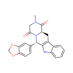 CN1CC(=O)N2[C@@H](c3ccc4c(c3)OCO4)c3[nH]c4ccccc4c3C[C@@H]2C1=O ZINC000000538404