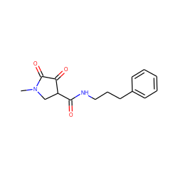 CN1CC(C(=O)NCCCc2ccccc2)C(=O)C1=O ZINC000223826610