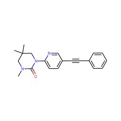 CN1CC(C)(C)CN(c2ccc(C#Cc3ccccc3)cn2)C1=O ZINC000145056548