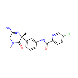 CN1CC(N)=N[C@](C)(c2cccc(NC(=O)c3ccc(Cl)cn3)c2)C1=O ZINC000072318808