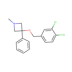 CN1CC(OCc2ccc(Cl)c(Cl)c2)(c2ccccc2)C1 ZINC000096924129