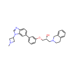 CN1CC(n2cnc3ccc(-c4cccc(OC[C@H](O)CN5CCc6ccccc6C5)c4)cc32)C1 ZINC000218396347