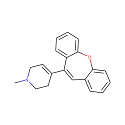 CN1CC=C(C2=Cc3ccccc3Oc3ccccc32)CC1 ZINC000013740500