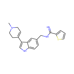 CN1CC=C(c2c[nH]c3ccc(CNC(=N)c4cccs4)cc23)CC1 ZINC000034805984