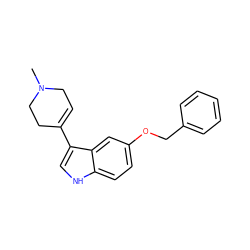 CN1CC=C(c2c[nH]c3ccc(OCc4ccccc4)cc23)CC1 ZINC000013731837