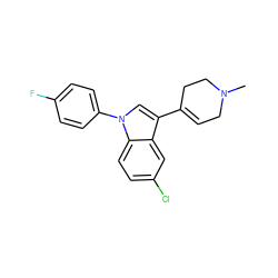 CN1CC=C(c2cn(-c3ccc(F)cc3)c3ccc(Cl)cc23)CC1 ZINC000013452416