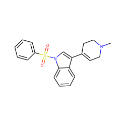 CN1CC=C(c2cn(S(=O)(=O)c3ccccc3)c3ccccc23)CC1 ZINC000028331055