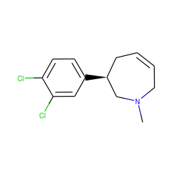 CN1CC=CC[C@H](c2ccc(Cl)c(Cl)c2)C1 ZINC000095580835