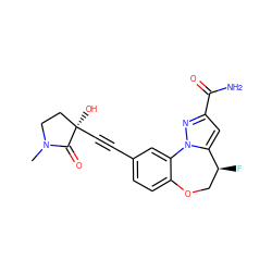 CN1CC[C@@](O)(C#Cc2ccc3c(c2)-n2nc(C(N)=O)cc2[C@@H](F)CO3)C1=O ZINC000219441314