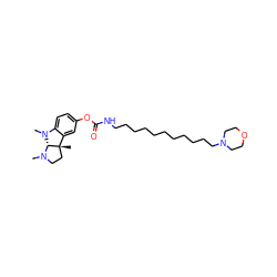 CN1CC[C@@]2(C)c3cc(OC(=O)NCCCCCCCCCCCN4CCOCC4)ccc3N(C)[C@@H]12 ZINC000096900190