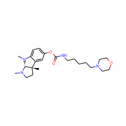 CN1CC[C@@]2(C)c3cc(OC(=O)NCCCCCN4CCOCC4)ccc3N(C)[C@@H]12 ZINC000026189519