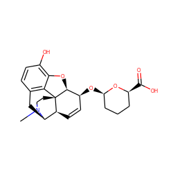 CN1CC[C@@]23c4c5ccc(O)c4O[C@H]2[C@@H](O[C@@H]2CCC[C@H](C(=O)O)O2)C=C[C@H]3[C@H]1C5 ZINC000100942852