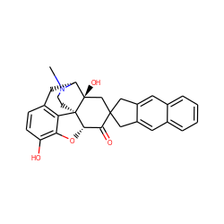 CN1CC[C@@]23c4c5ccc(O)c4O[C@H]2C(=O)C2(Cc4cc6ccccc6cc4C2)C[C@@]3(O)[C@H]1C5 ZINC000169360435