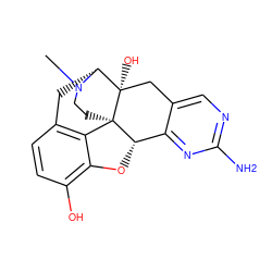 CN1CC[C@@]23c4c5ccc(O)c4O[C@H]2c2nc(N)ncc2C[C@]3(O)[C@H]1C5 ZINC000169372071